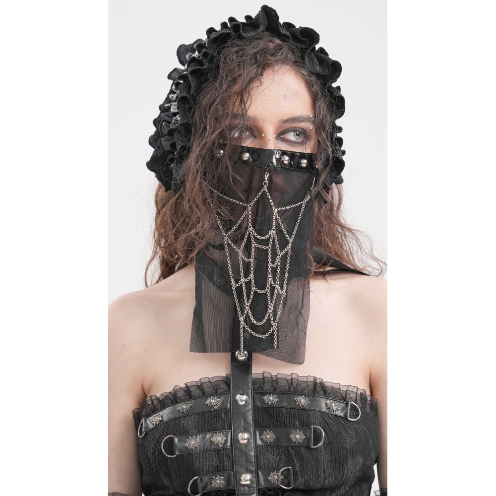 Devil Fashion - Punk Spider Web Schleier - Schwarz